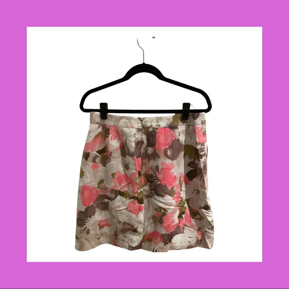 Halogen Pink, Cream & Army Green Floral A-line Skirt - Picture 2 of 5